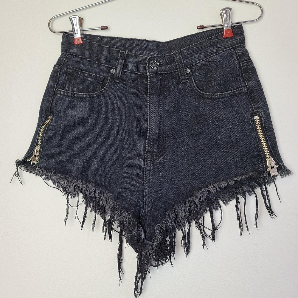 UNIF high rise denim shorts